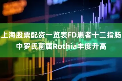 上海股票配资一览表FD患者十二指肠中罗氏菌属Rothia丰度升高